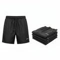 Paquete de 3 shorts deportivos negros para hombre con short extendido