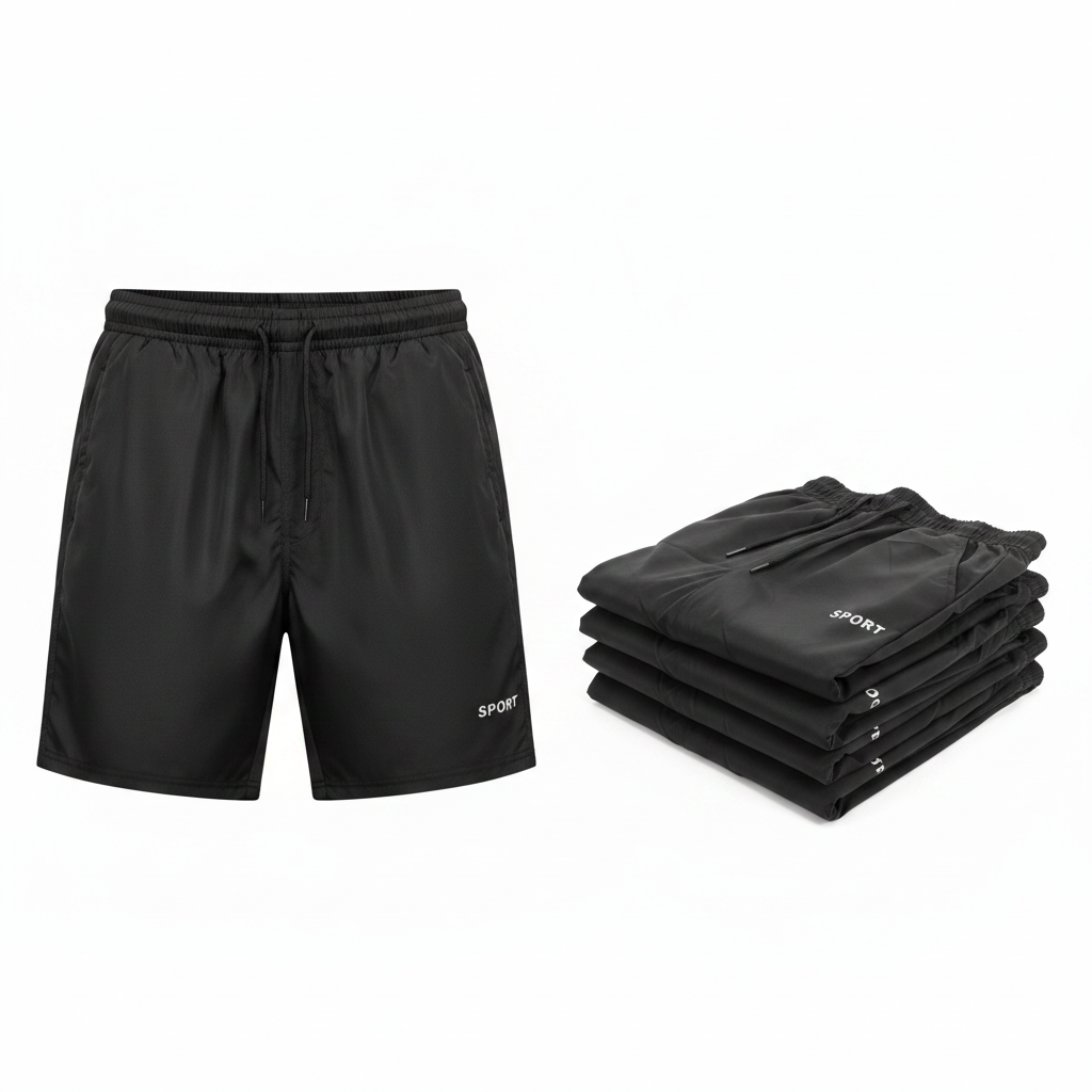 Paquete de 3 shorts deportivos negros para hombre con short extendido