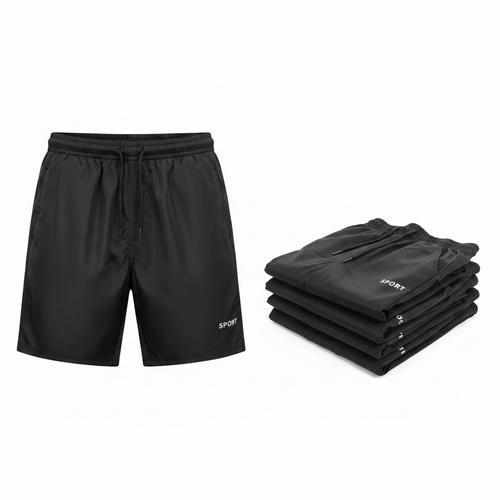 Paquete de 3 shorts deportivos negros para hombre con short extendido